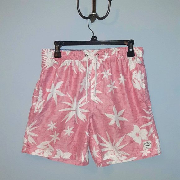 Spicy Tuna Other - Spicy Tuna Swim Trunks Size Medium Pink w/ White Floral